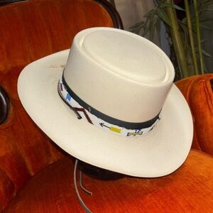 Vintage Resistol Cowboy Straw Hat Genuine Panama 6 7/8 Oval Texas​​